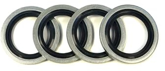 Bonded Dowty Washers Metric – Hydraulic Seals with Nitrile Rubber Insert | High-Pressure Sealing Washers for Hydraulic Fittings (10mm–26mm) (10, M14)