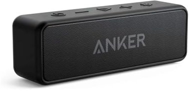 Anker SoundCore 2 Bluetooth Lautsprecher, Enormer mit Dualen Bass-Treibern, 24h Akku, Verbesserter IPX7 Wasserschutz, Kabelloser, für iPhone, galaxy usw.(Schwarz)