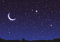 wandmotiv24 Photo murale Nuit étoilée XS 150 x 105cm - 3 pièces photo, papier peint non tissé Ciel, lune, M0470