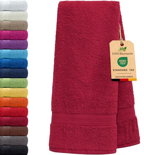AR Line Arizona Saunatuch 100x200 cm XXL – 100% Baumwolle, 500 g/m² Frottier, extra groß, weich & saugstark, für Sauna, Strand & Wellness, in Farbe: Burgund
