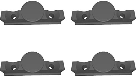 ULROAD 4x Ersatzteil für IKEA Kvartal Paneelwagen Rollenhalter Laufleiste Set mit 4 Stück Replica Ersatzteile Grau