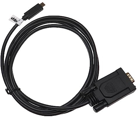 vhbw Adaptateur USB C vers VGA pour PC, Moniteur, télévision, projecteur - Câble Adaptateur USB-VGA, 180 cm
