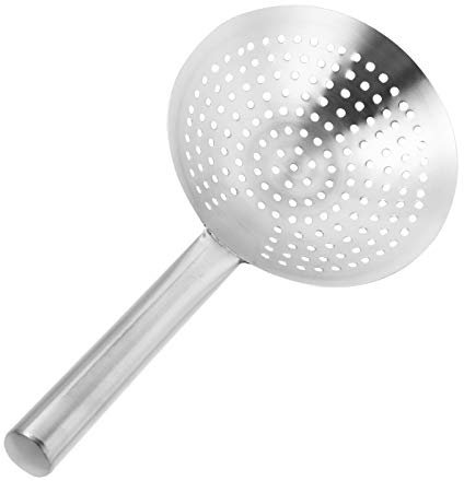 Cabilock Stainless Steel Colander Skimmer Ladle Filter Strainer Thicken Frying Oil Strainer for Kitchen
