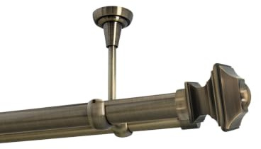Sento 25/19mm Gardinenstange Vorhangstange Metall Deckenmontage Messing Antik 320 cm Barocco