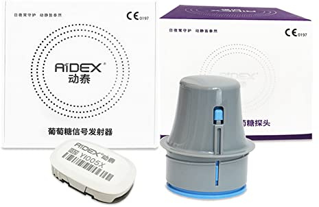 KOMWELL Continuously 14*24Hours DMC Blood Glucose Monitor System Scanning-free Wearable CGM Meter with Free App