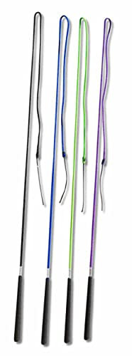 AMKA Bogenpeitsche Fahrpeitsche 120 cm für Horsemanship Bodenarbeit Fahrsport Diverse Farben gummierter Spezialgriff