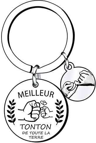 LKJHGF Cadeau annonce grossesse Meilleur Tonton Personnalisé Porte Clef Tu vas etre Tonton Décapsuleur Idéal Cadeau Anniversaire Homme Original Cadeaux de Noël