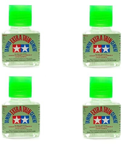 4 X Tamiya 87038 Extra Thin Liquid Cement Adhesive (40ml) FOUR PACK