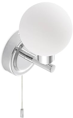 Lindby Wandleuchte, Wandlampe Bad Zaniba (spritzwassergeschützt (Modern) in Chrom aus Metall (1 flammig G9) - Wandleuchten Spiegelleuchte Badezimmer Wandbeleuchtung Wohnzimmerleuchte