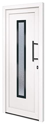 Porte d entrée Blanc 88x200 cm PVC