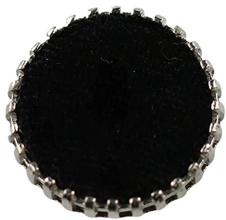 Kleiderknöpfe, Dekorationsknöpfe, 10 Stück 25 mm runde Metallknöpfe mit Stoffbezug for Nähen, Basteln, Stricken, Kinderjacke, Jeans, Mäntel, Blazer, Uniform, dekorativ, DIY, Gold ( Color : Sliver , Si