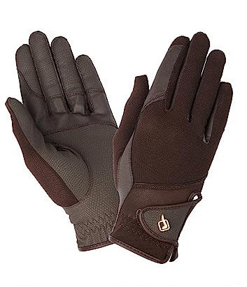 LeMieux Pro Mesh Horse Riding Gloves - Brown Large