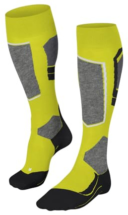 FALKE SK4 Advanced W Kh lana hilo funcional finos cálidos, Calcetines de esquí Mujer, Amarillo Sulfur 1084-O, 41-42