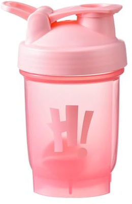Vllcsla Botella Mezcladora para Batidos de Proteínas Pequeña Botella Agitadora de Proteínas de 350 ml sin BPA y a Prueba de Fugas con Bola Mezcladora y Medidas, Botella de Agua Inodora
