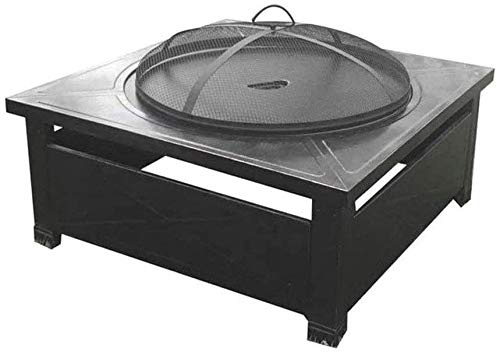 NOALED Feuerstelle für draußen, 81,3 cm (32 Zoll), Feuerstelle für draußen, quadratischer Mehrzweckkamin, Holzofen für den Außenbereich im Hinterhof, Terrasse, Garten, Grill, Eisgrube