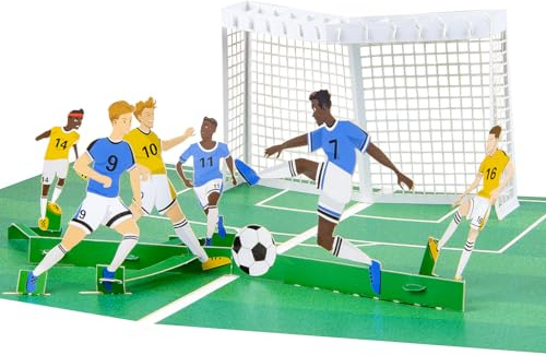 CNLITIHEKA Fußball-Geburtstagskarte, Pop-Up-Vatertagskarte, 3D-Sport-Geburtstags-Grußkarte, Happy Father's Day Card - für Männer Sohn Bruder Papa Opa. | 3D-Sport-Geburtstagskarte, Happy Father's Day Card – für Männer, Sohn, Bruder, Vater, Opa.