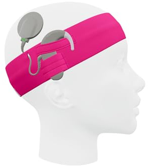 SmartEAR Universal SmartEar-huvudband för ljudprocessorer och cochleaimplantat – Full komfort och tillförlitligt skydd mot svett och smuts – Rosa, storlek S