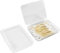 Viaje Dispensador de algodones, 2 paquetes pequeños portátiles contenedor de hisopos de algodón plástico transparente soporte para bastoncillos de algodón para almacenar bolas de algodón, hilo dental