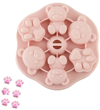 Moule de Patte Chien, Moule Gateau Silicone d'ours, Moules en Silicone Antiadhésifs pour Chocolat, Glaçons, Bonbons, Gelée, Friandises