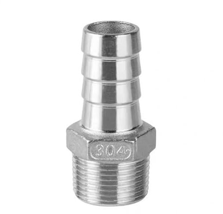 Generisch Sanitäranschluss 1/4 1/2 (6 8 10 12 15 20 mm) 304 Edelstahl männlich weiblich Gewindeanschluss Schlauch Sanitär Rohrbogen(Male thread,6MM_1/4)