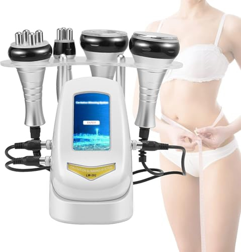 40K Cavitation Machine, 4 IN 1 Vacuum Body Sculpting Machine RF Radio Frequency Skin Lift Massager Cellulite Reduction Device Fat burning Machine for Face Waist high Hip