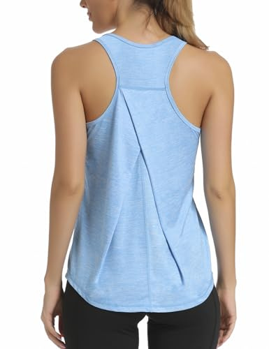 Dawnrole Débardeur de Sport Femme Fitness Yoga Workout Chemises sans Manches Debardeur
