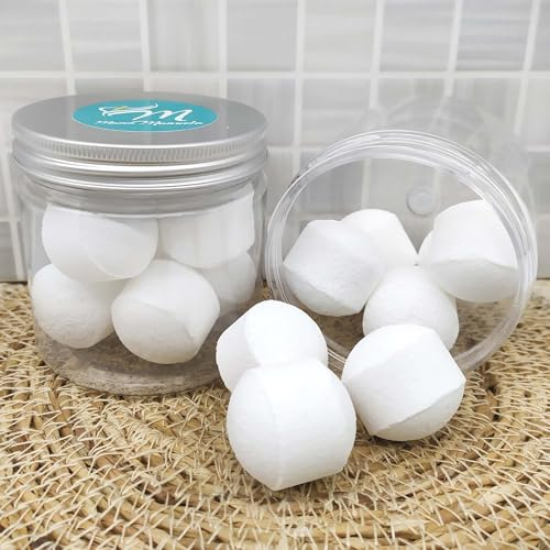 Mini bombas efervescentes (Aroma: Coco) para manicura y pedicura – Tarro 7 unidades – Ablandan uñas, cutículas y durezas – Para pies y manos