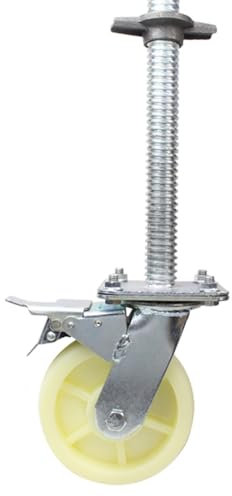 ZMTGLTG Rueda Universal For Andamios De Alta Resistencia De 6 Y 8 Pulgadas con Freno, Rueda De Nailon Resistente, Rotación De 360°, Adecuada For Andamios Y Carros.(6 Inches)