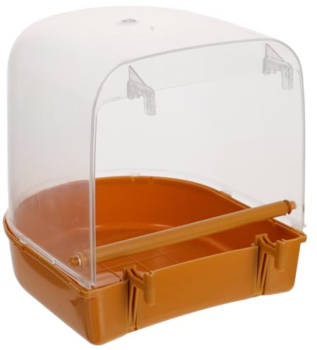 JOINPAYA Papagei Badewanne Haustier Vogelbadewanne aus Hochwertigem Material Sicher und Robust mit Wasserspritze für Kleine Vögel Wie Papageien und Nymphensittiche für Reinigung