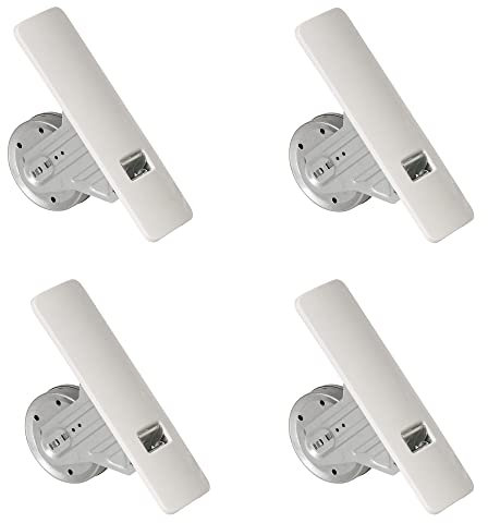 Rollwin 4x Rolladen Gurtwickler Unterputz 165mm bis 185mm Lochabstand - aus Deutschland - mit Gurtwickler Blende zum Clippen Weiß - ohne Gurt - für 23mm Rolladengurt geeignet für Wickler