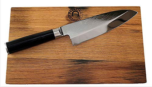 Kai Shun - Set regalo | Pro SHO VG-0002 coltello Deba 16,5 cm | + tagliere realizzato a mano in barile, 30 x 18 cm | VK: 275 €