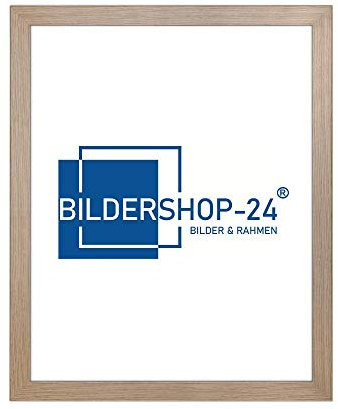 Bildershop-24 Bilderrahmen modern stabil RahmBig Eiche Natur 60 X 80 cm Rahmen für Bilder Urkunden Poster Farbe & Größe wählbar