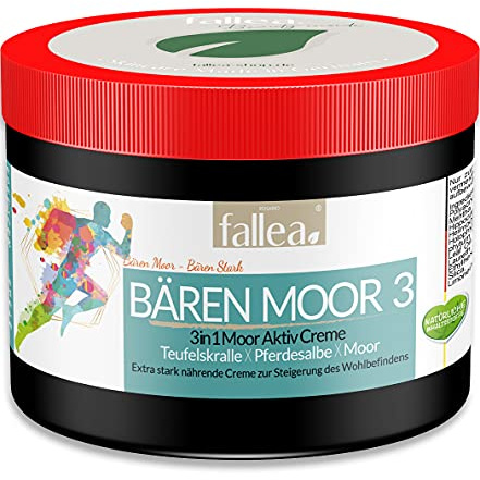fallea Bären Moor 3in1 Pferdesalbe mit Teufelskralle & Moor beruhigt Muskeln, Knie, Gelenke, Schultern uvm. Aktivgel hochdosiert & tiefenwirksam mit natürlichen Extrakten 500ml