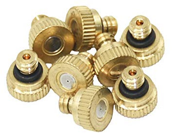 Sprinkler Gardening Watering 0.2/0.3/0.4/0.5/0.6 Mm Low Pressure Copper Spray Nozzle Garden Humidification Cooling Agricultural Sprayer with 3/16 Thread (Color : TEE X 5pcs)