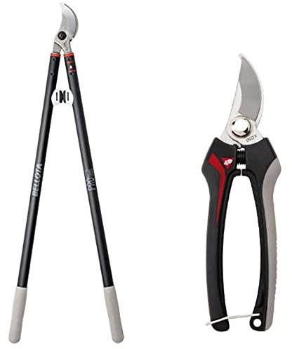 Bellota 3580-90 - Tijera de poda frutal de acero con corte hasta 50 mm + 3628 INOX-CE MB - Tijera RECOLECTORA
