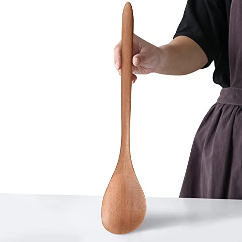 Cucchiaio gigante in legno – Paletta angolare da 43,2 cm ad angolo retto, comoda impugnatura lunga, cucina, paletta da portata per pentole grandi, alimenti pesanti