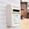 Vintage Decor® British Post Box Cast Iron Wedding Authentic Pillar Replica Lockable with 2 keys Post Office Letter Box CREAM Heavy Duty Cast Iron Front Weatherproof Bolt Down 44cm H x 24cm W x 24 D