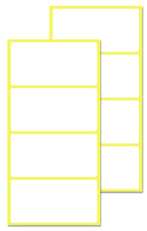 100 Stück, 80 x 40 mm, Aufkleber Etiketten Selbstklebend Klebeetiketten zum Beschriften - Weiß