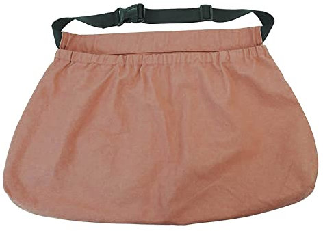 Momolaa Sac de Recherche de Nourriture Toile cirée Pliable Camping en Plein air Poche de Recherche de Nourriture Stockage de Champignons Eau Ceinture en Cuir Tinders Torche Baladeuse (Pink, One Size)