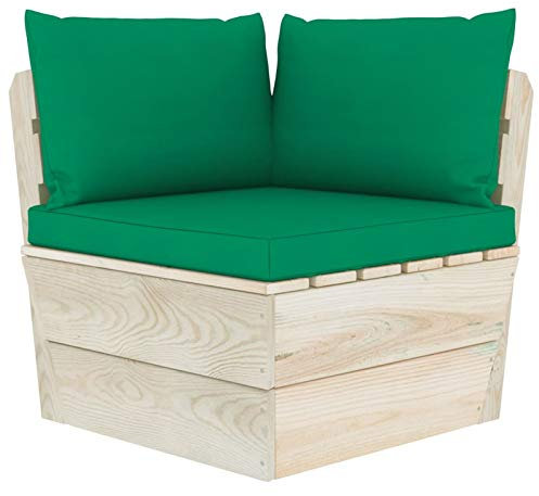 Yongdu Palettensofa-Auflagen 3 STK Palettenkissen Outdoor, Europaletten Sitzkissen Outdoor, Paletten Rückenkissen, Grün Stoff