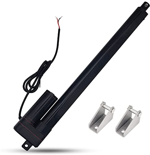Jvnvlki Linjär drivning med 350 mm slaglängd, 3 000 N, IP65-vattentät, 12 V, linjärmotor, 5 mm/s, med monteringsfäste, för lyftarm, dörr, skåp, fönsteröppnare, dörröppnare, hemautomatisering