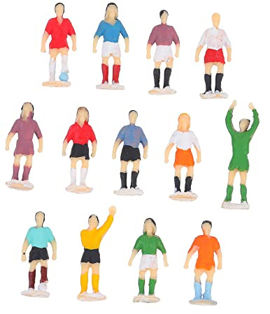 INOOMP Set da 13 Pezzi Miniatura Giocatore di Calcio in Plastica per Decorazione da Scrivania e Casa, Design Creativo per Ambienti Ufficio e Casa