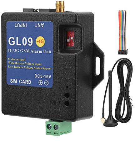 Varningsmodul, 4G/3G/GSM Larmsäkerhetssystem Varningsmodul 8-kanalig Ingång Låg Förbrukning för Säkerhet i Hemlager (EU-version)