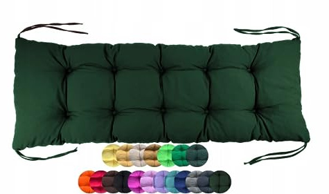 Cojín de Banco Cojín de Banqueta Cojín Banco para Entrada Asiento de Interior o Jardín Exterior de Espuma Granulada (105 x 40 x 8 cm, Verde Oscuro Botella)