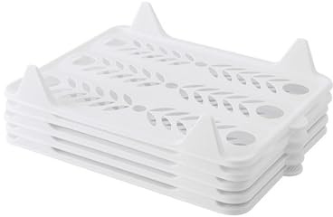 LOVIVER 5 Stück Hemden-Organizer, Kleidungstabletts, Schrankorganisation, Empfang, Büro, T-Shirt, Kleidung, Ordner, Kleiderschrank, Faltbrett, Weiß klein
