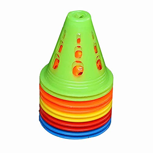 XSMYdpuk Agility-Trainingskegel, Kunststoff-Verkehrshütchen, verwendet für Kinderfußball, Flaschenzug, Basketball, Agility-Markierungskegel (Farbe: Stil 2, Größe: 10 Stück)