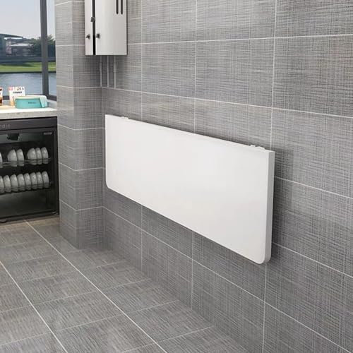 HUOLE Klappbarer Wandtisch, Wand montierter Klapptisch, schwimmender Schreibtisch Esstisch, Kleiner Wandtisch für Küche, Balkon Outdoor-60 * 30 * 1,6 cm – weiß