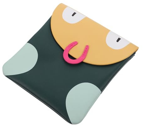 COLLBATH Pu Menstruationsbinden Tasche Klein Tragbar Hygienisch Sichere Aufbewahrungstasche Damenbindentasche Reise Kosmetiktasche Grün