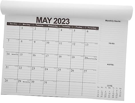 VILLFUL 2023 Englischer Kalender Schreibtischplaner Monatlicher Wandplan Familienorganisator