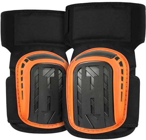 flintronic Professional Knee Pads, Knee Pads for Men and Women, with Heavy Duty Foam Padding and Gel Cushion, Adjustable Anti-Slip Straps Knee Pads for Flooring, Gardening, and Cleaning